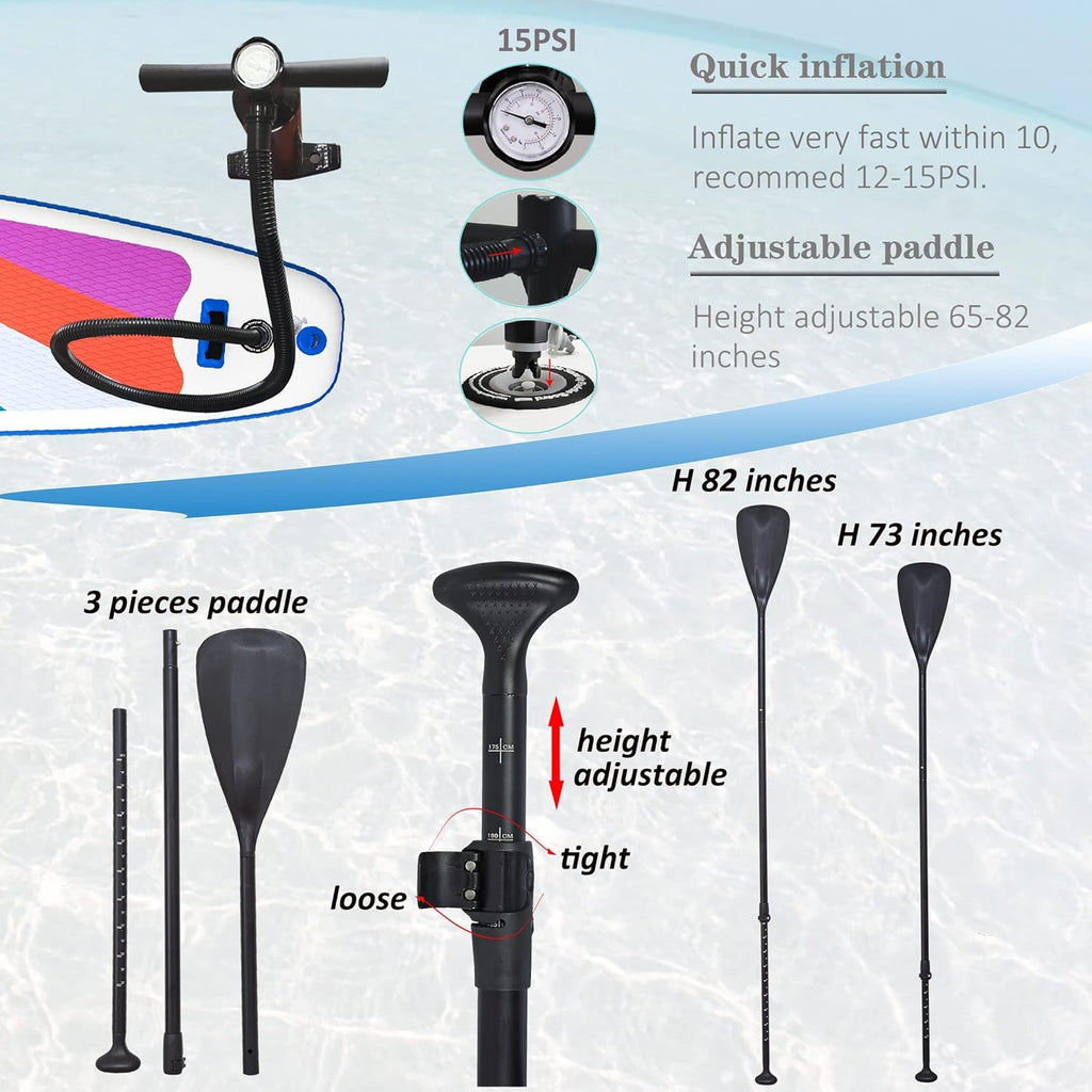 Inflatable Stand Up Paddle Board with Carry Bag Y75770