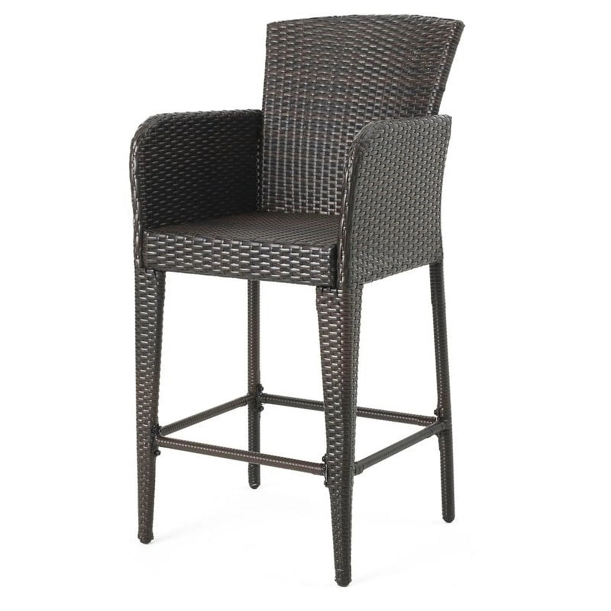 Multi Brown Wicker Barstool Set of 2 G9920