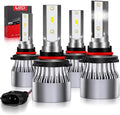 LED Headlight Bulbs Combo 240W 30000LM 6500K Cool White, Pack of 4 Pack of 2 X75151
