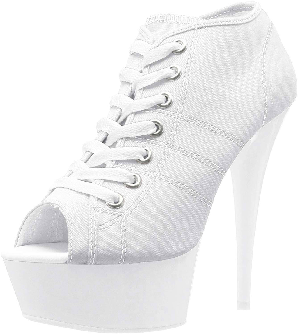 White Canvas Neon White Shoes P85698
