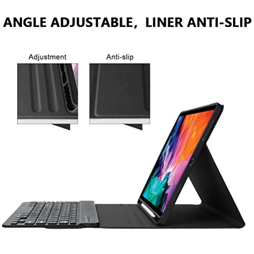 Champagne 12.9-inch iPad Pro Case with Detachable Wireless Keyboard and Pencil Holder X6421