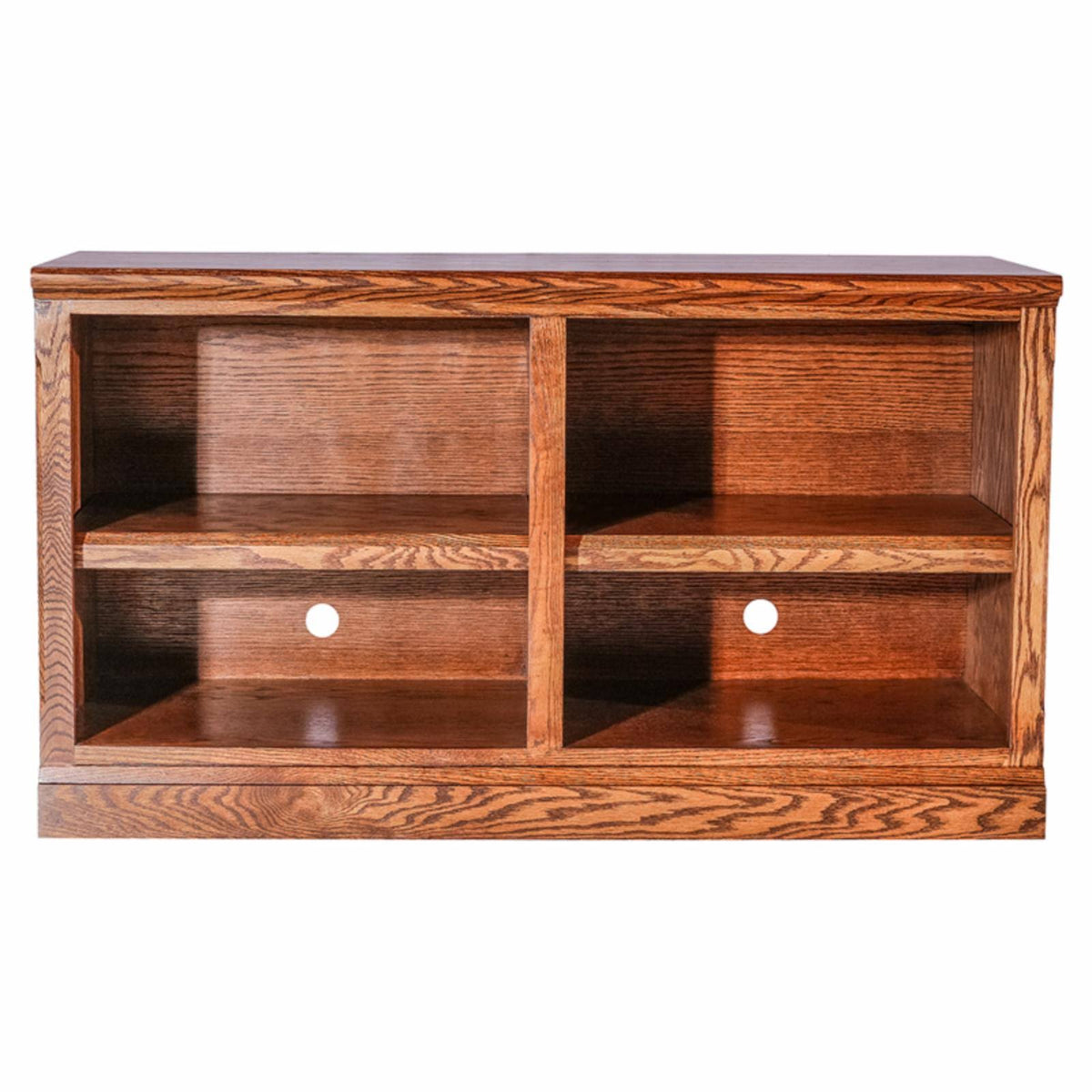 Black Oak TV Cart with Open Shelves L671