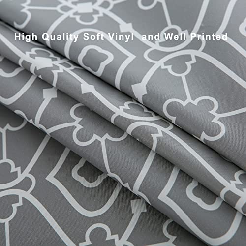 Round Vinyl Fitted Tablecloth with Elastic Edge for 40"-44" Round Table D333