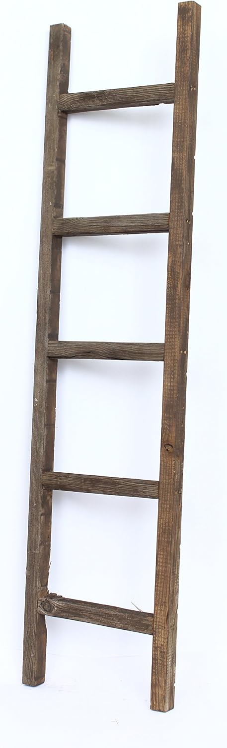 Rustic Decorative Ladder 5 ft Recycled Reclaimed Wood I49300