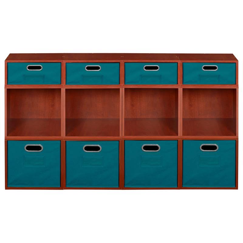Cherry Single Pedestal L-Desk with Return U8796
