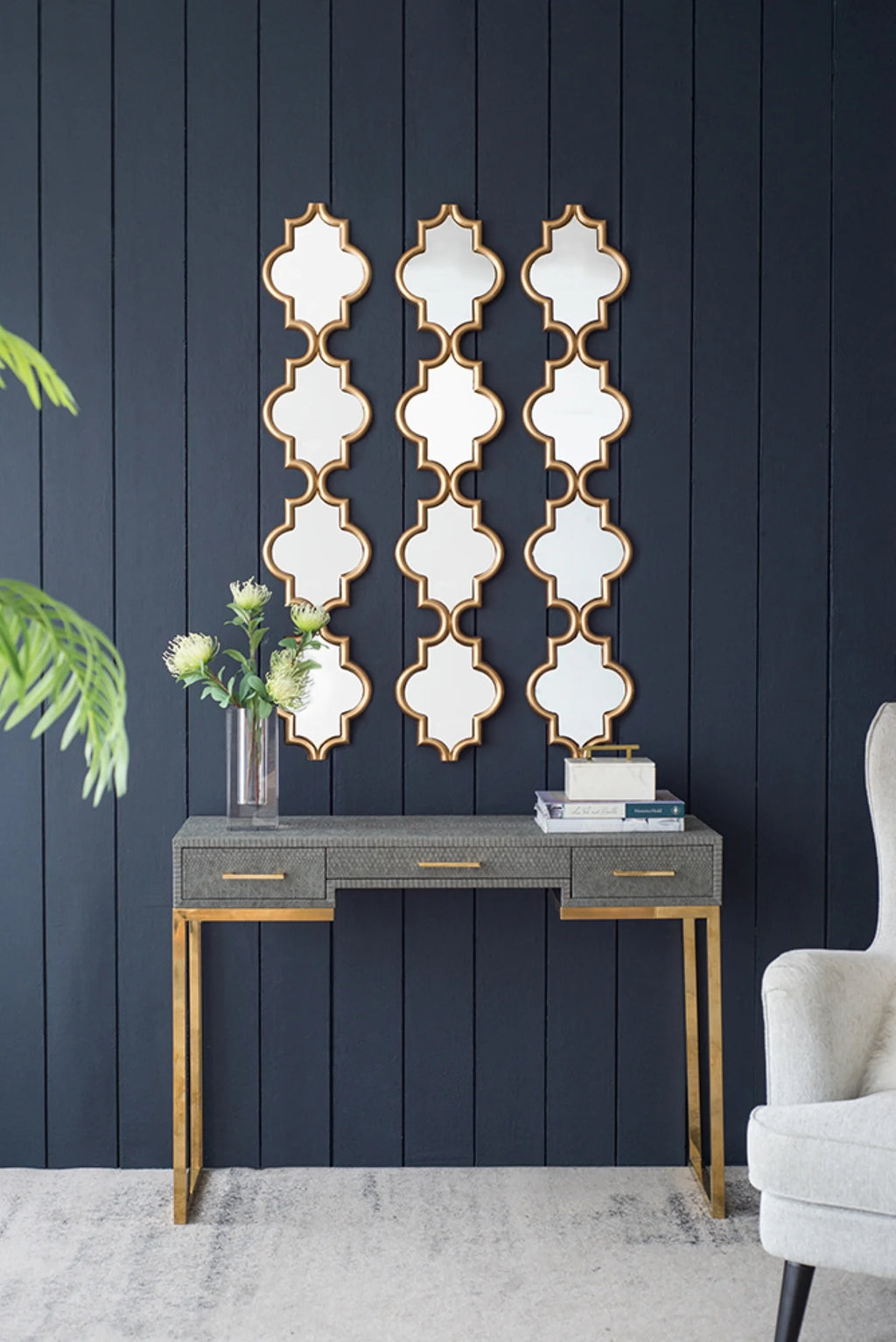Gold Narrow Wall Mirror K5541