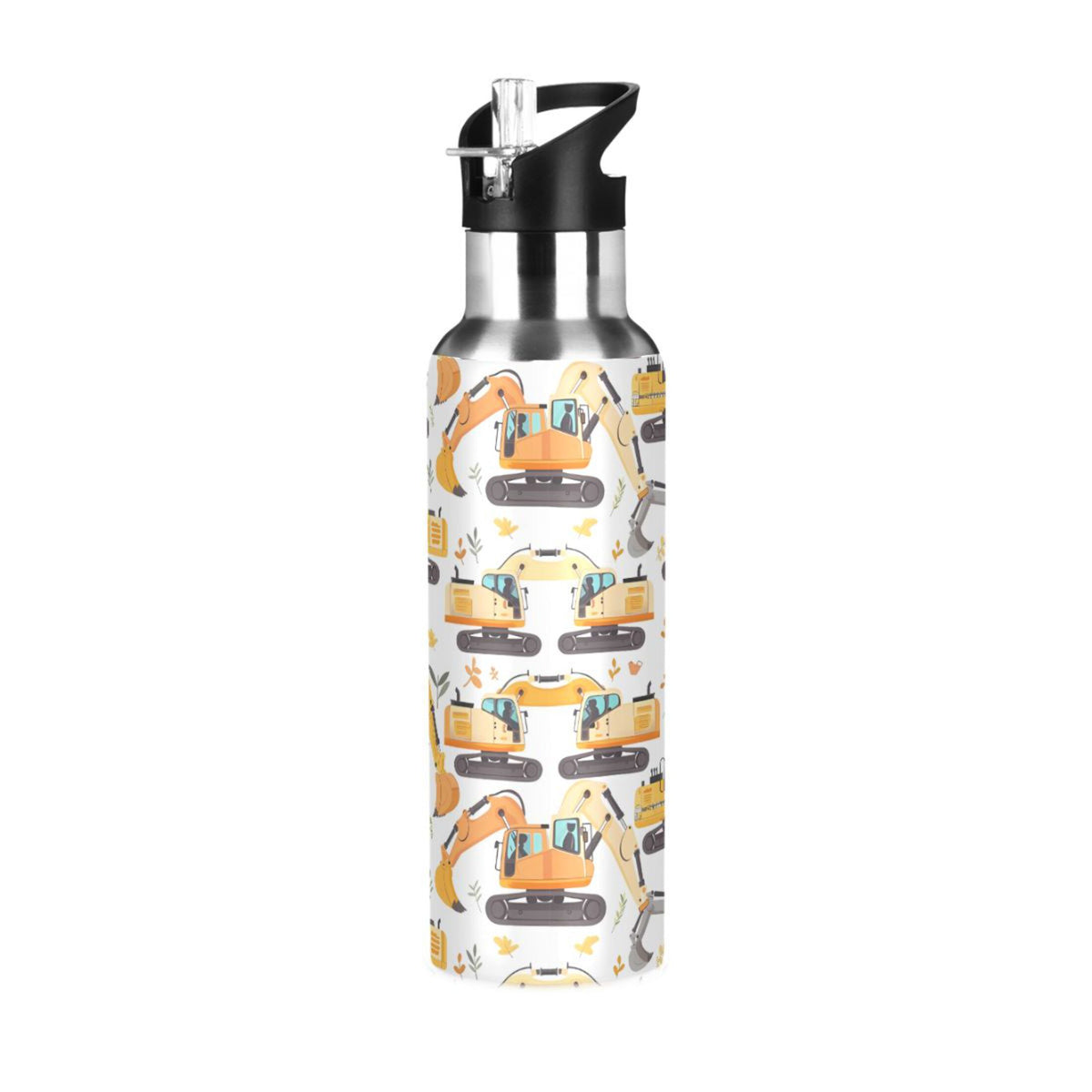 20 oz Insulated Stainless Steel Kids Water Bottle with Straw Lid J628