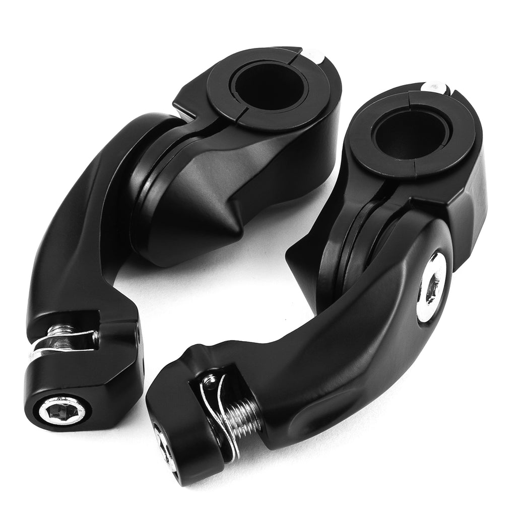 Black Angled Adjustable Highway Foot Peg Mounting Kit, 1 Pair Z25038