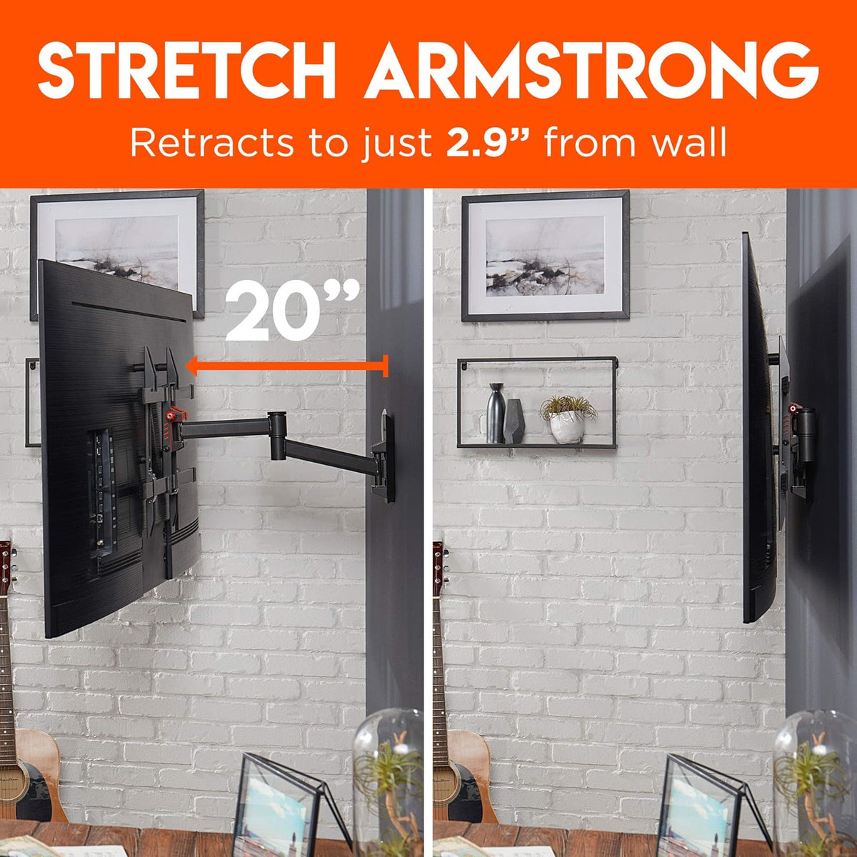 Swivel Full Motion TV Wall Mount for TVs Up to 60 V3915