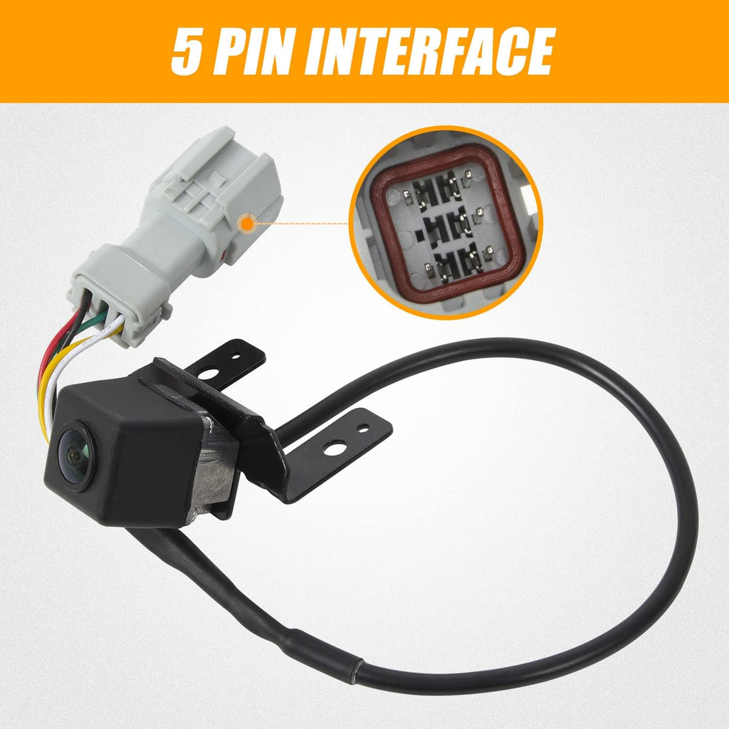Rear View Backup Camera with Link Cable and Plug Compatible with 2011-2014 Hyundai Sonata Pack of 2 X8933