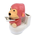 Pink Monkey on Toilet Motion Toy T97061