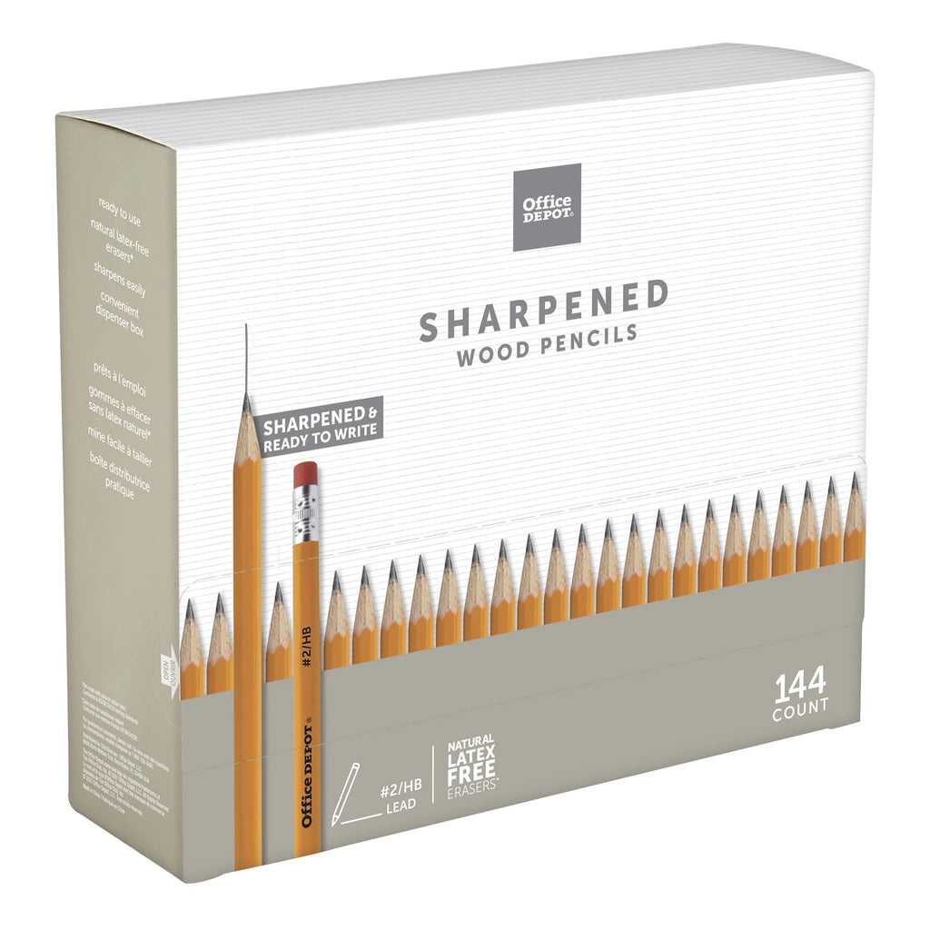 Yellow Woodcase Pre-Sharpened Pencils, 2.2 mm, HB, Box of 144 W696296