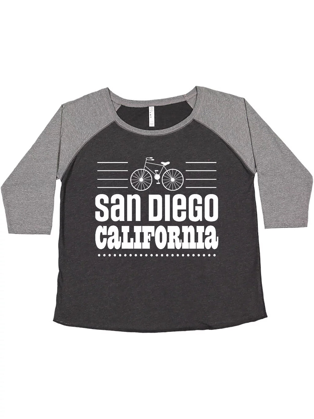 San Diego California Biking Green Women's Plus Size T-Shirt G10758