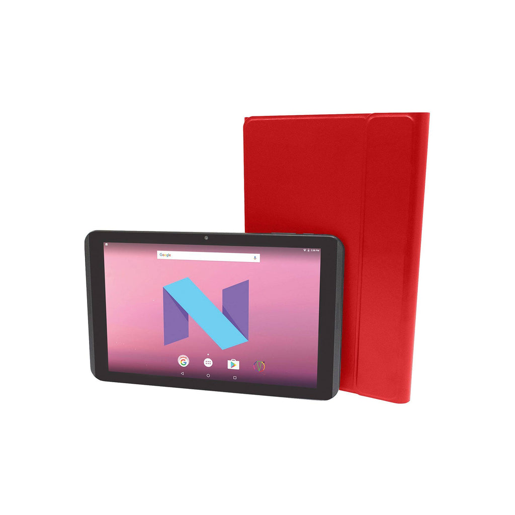 Red 10.1 IPS 16 GB Tablet with Docking Keyboard Case Stand X9089