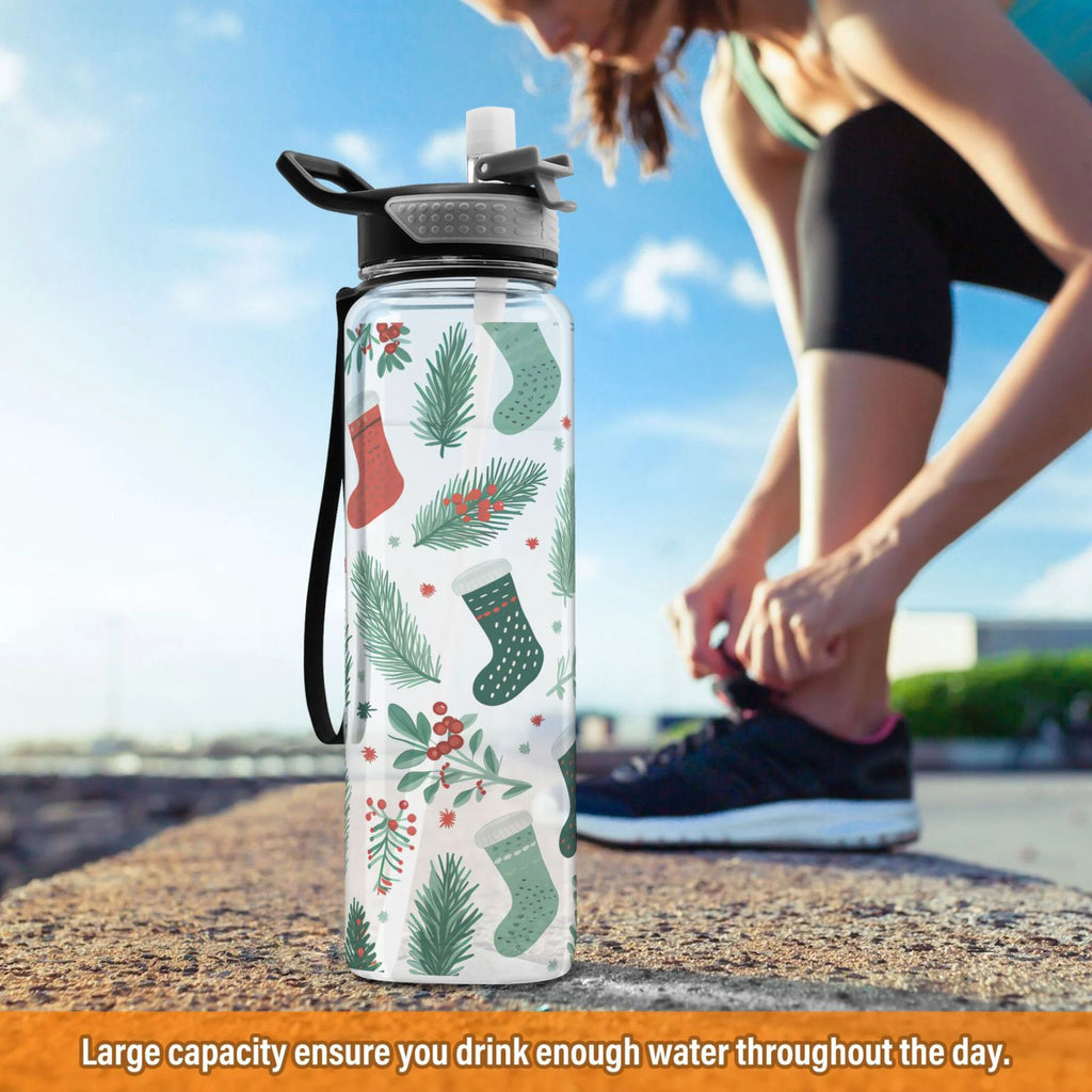 Clear 32oz Tritan Water Bottle with Straw O19544