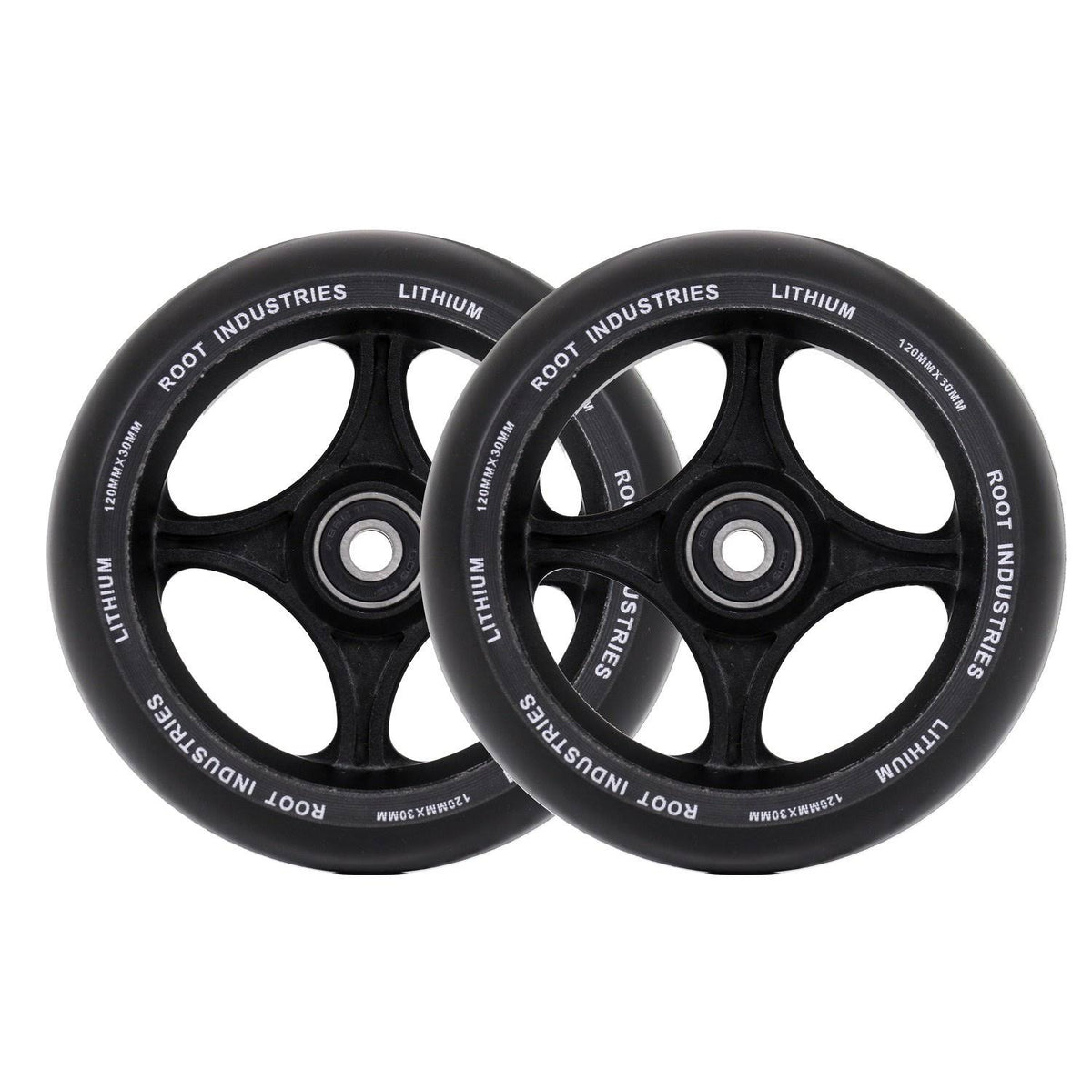 Black 120mm Wheels (Pair) E134