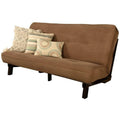 Wood Futon with Mocha Brown Mattress R4281