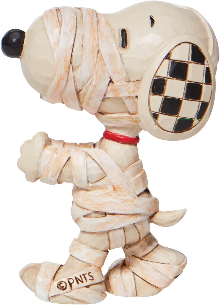 Snoopy Dressed as a Mummy Miniature Figurine, 3 Inch, Cream C953258