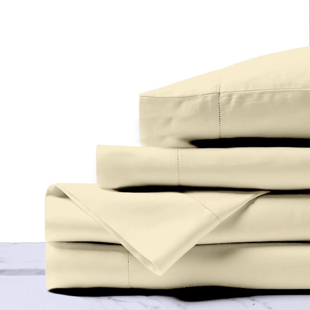 White Queen Size 600 Thread Count Egyptian Cotton 4 Piece Sheet Set K529099