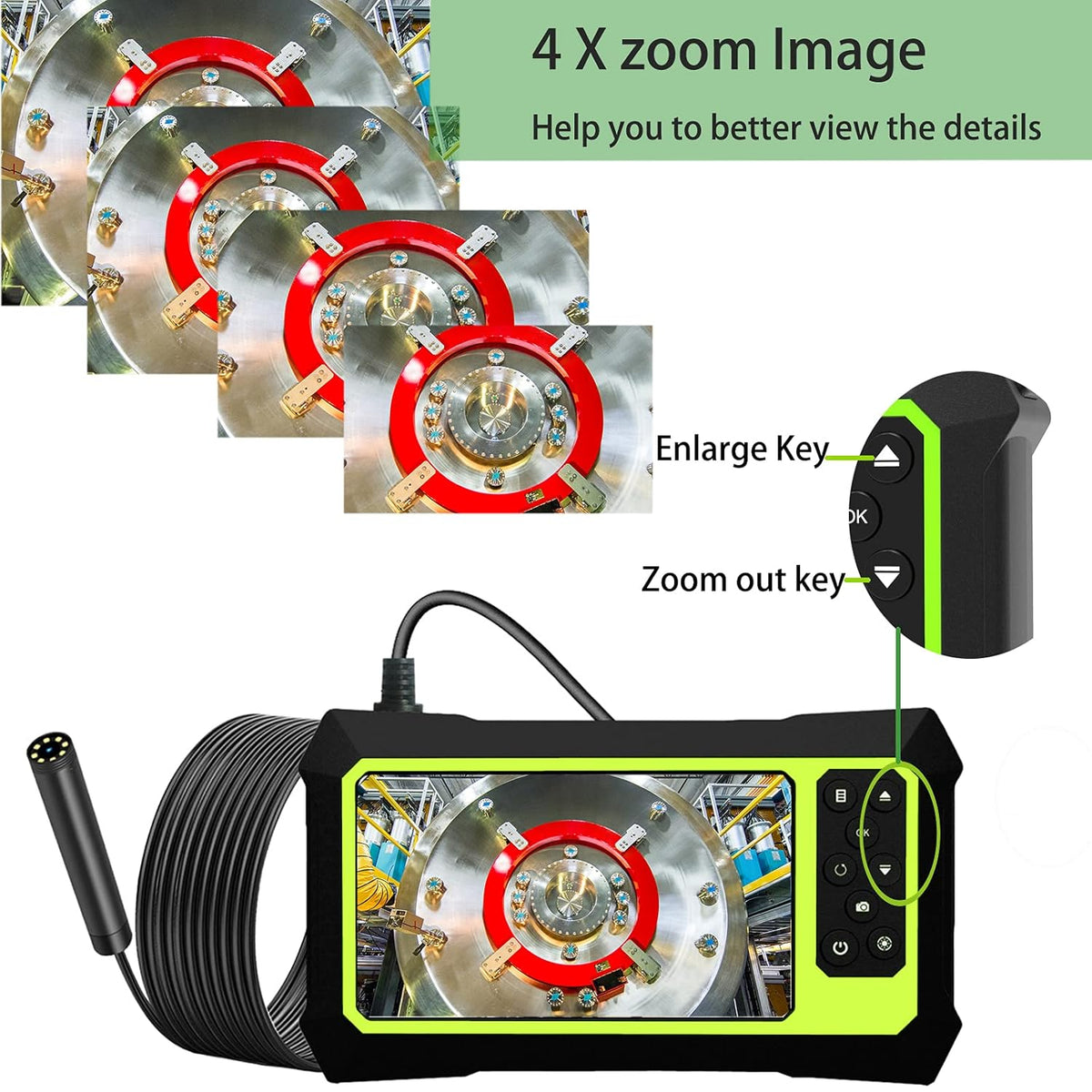 23FT 1080P HD Borescope Camera with 4.3 Inch LCD Screen P183359