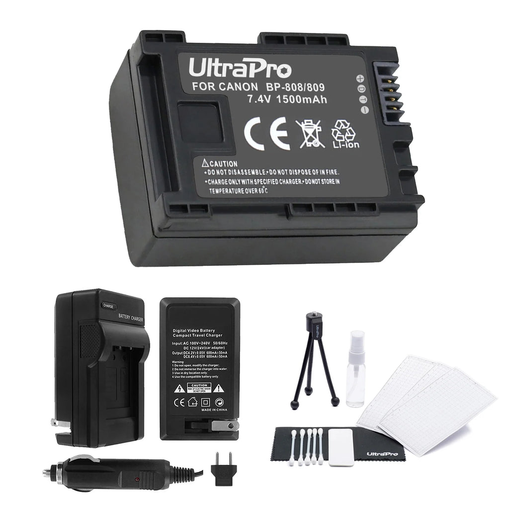 Replacement Battery with Rapid Travel Charger for Canon FS10 FS11 FS100 FS21 FS22 XA10 Y6666