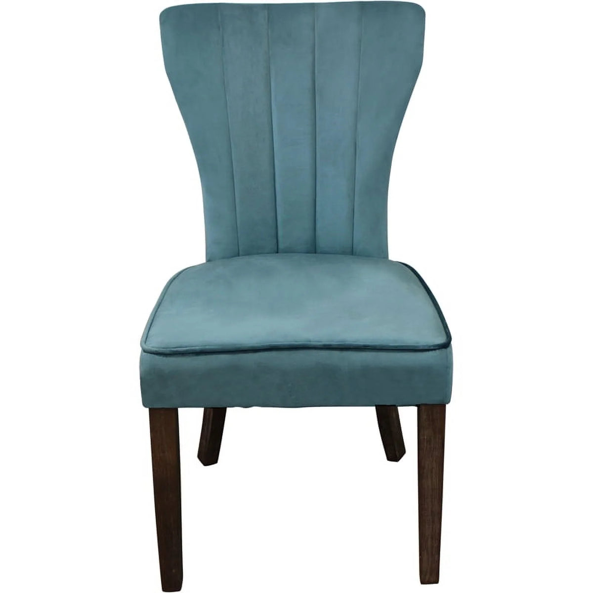 Dining Table Set with Solid Wood Round Table and 6 Chairs in Teal N165