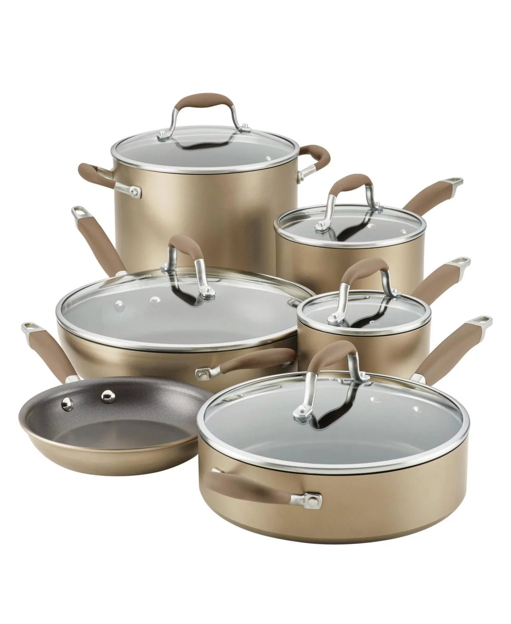 11-Pc. Hard-Anodized Nonstick Cookware Set Y58104