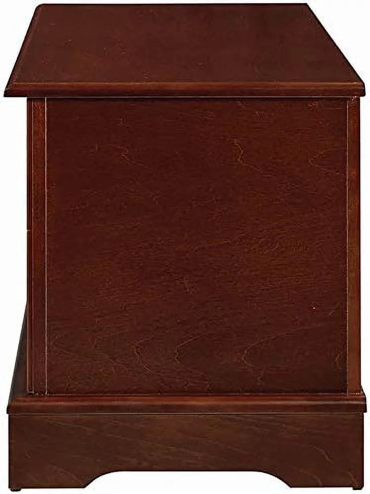 Warm Brown Cedar Lined Wood Storage Blanket Chest Trunk W2706