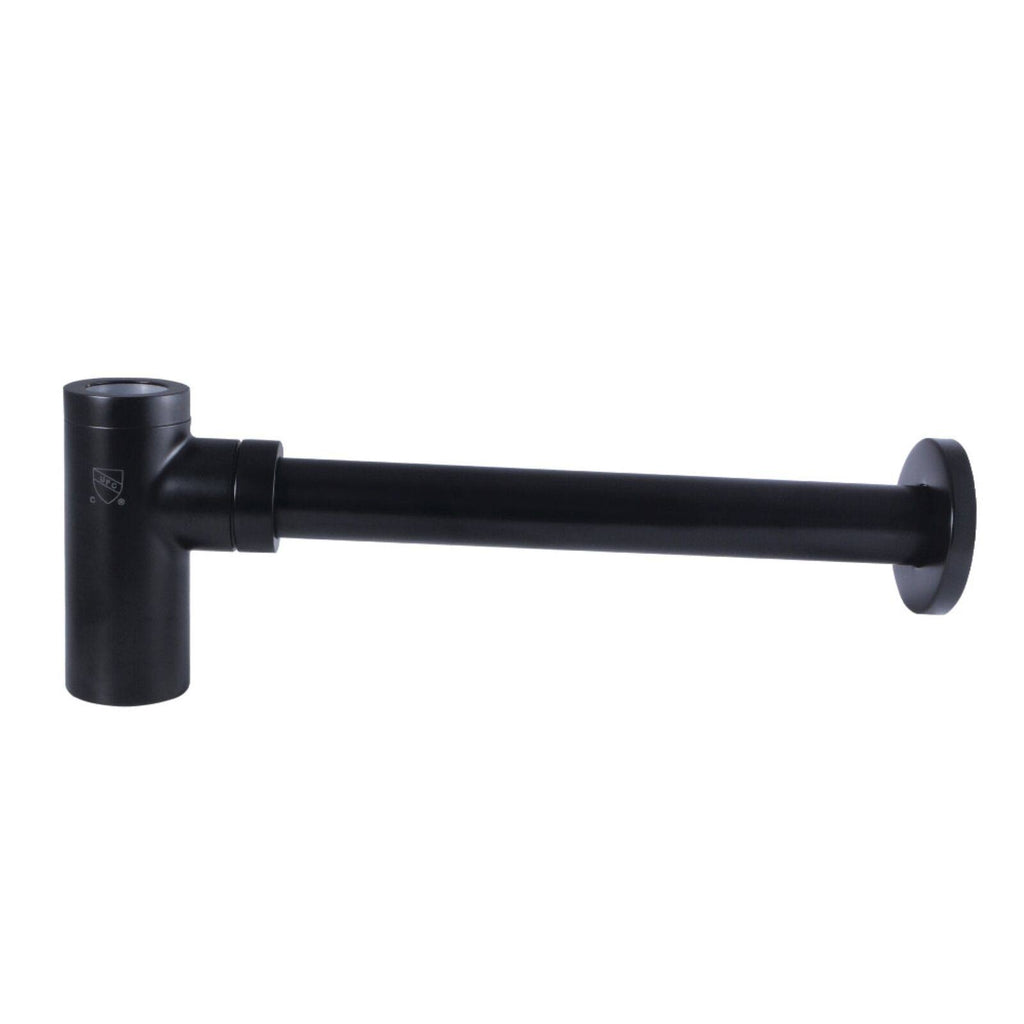 Matte Black Brass Bottle-Trap Siphon Z101