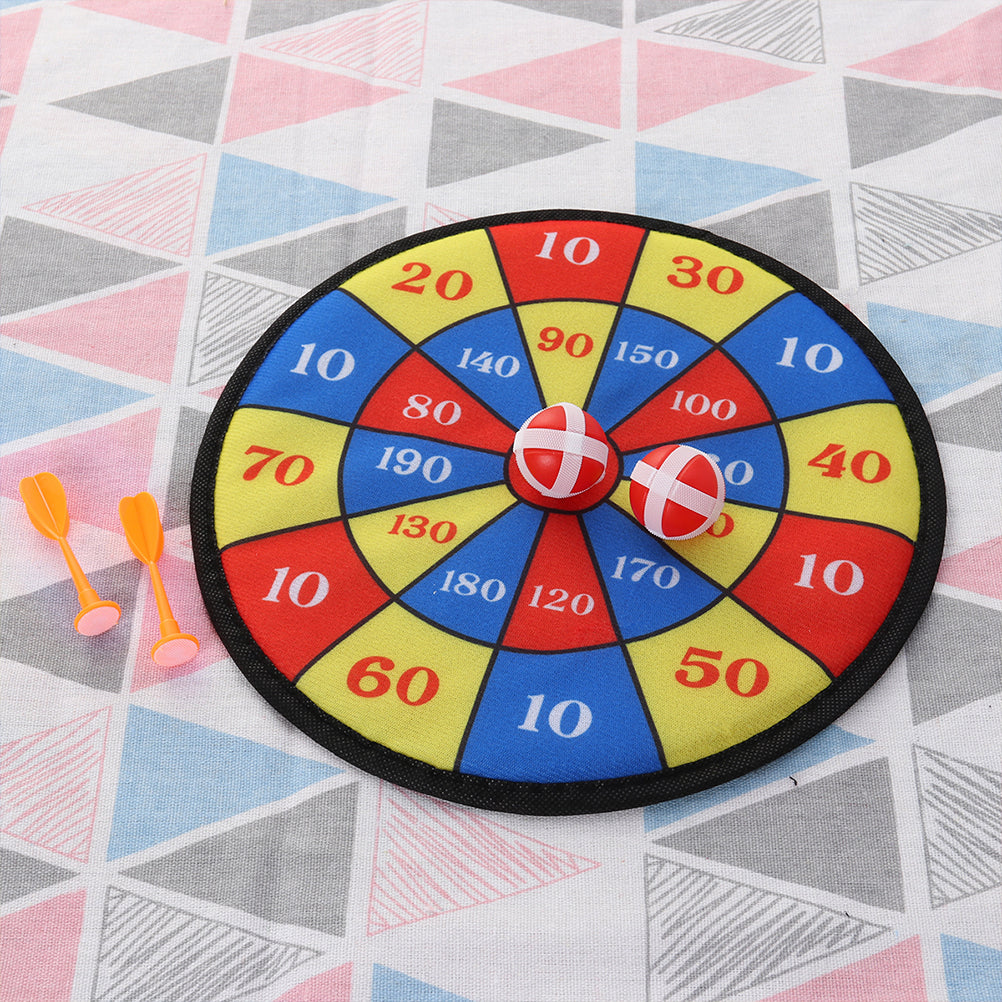 Self-adhesive Dartboard Toy Set with Darts Target, 2pcs Balls, 2pcs Darts H8039