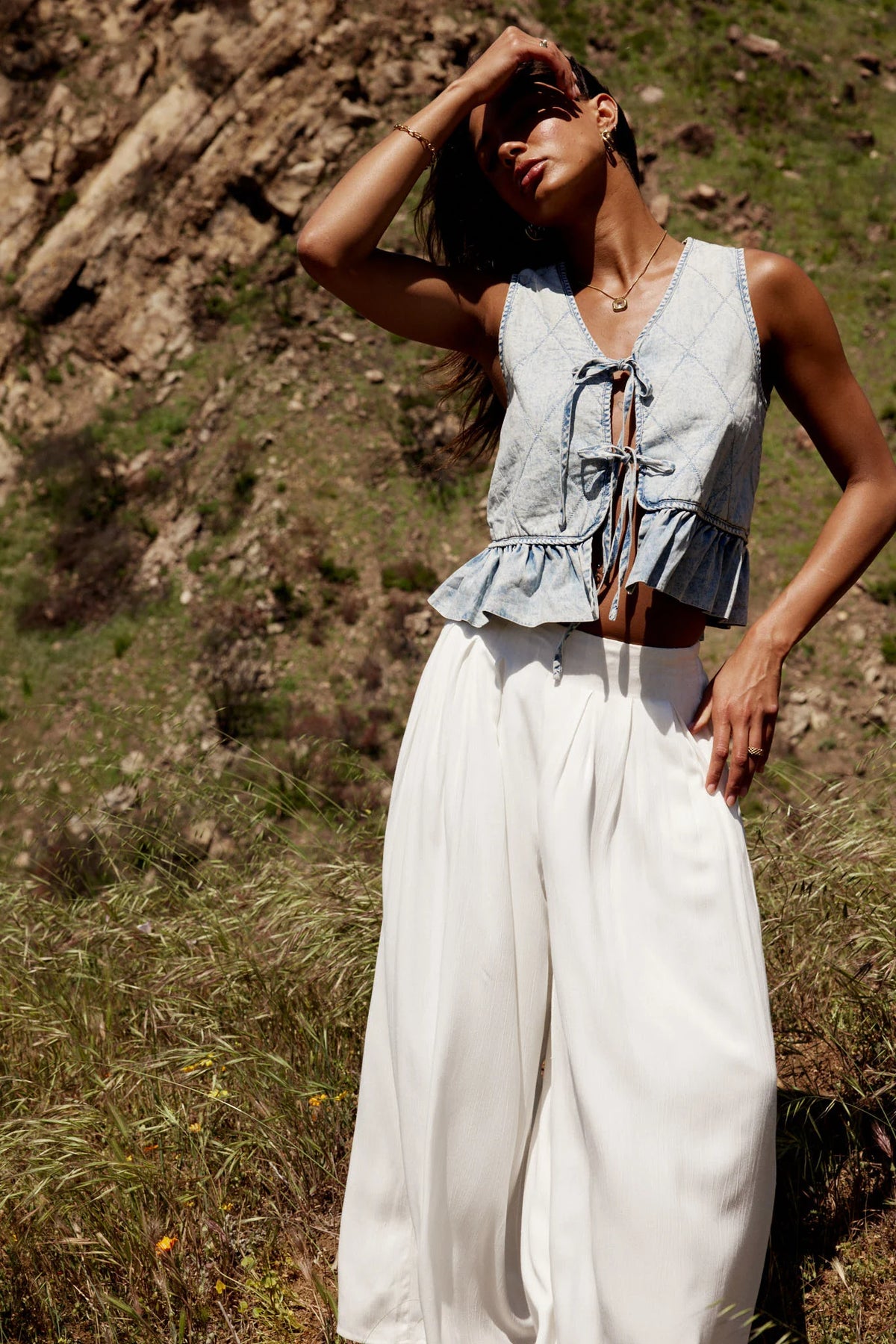 Denim Vest W7494