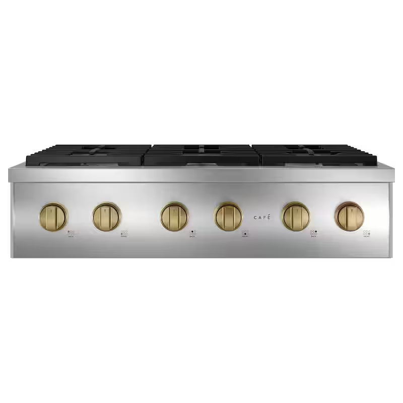 Range and Rangetop Handle and Knob Kit in Brushed Brass Z973550