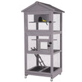 71'' Wooden Birdcage with Stand E952989