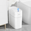 White 3.5 Gallon Motion Sensor Plastic Trash Can with Lid E342