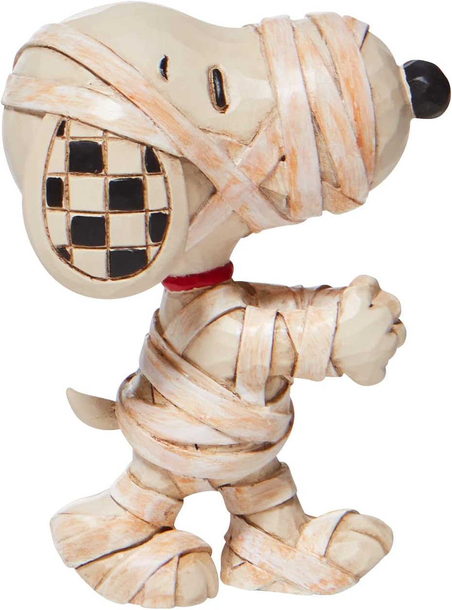 Snoopy Dressed as a Mummy Miniature Figurine, 3 Inch, Cream C953258