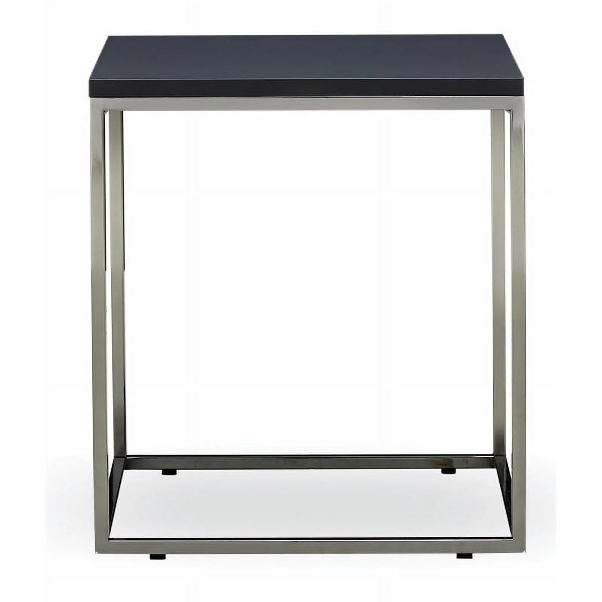 Black Engineered Wood & Metal Side Table U120824