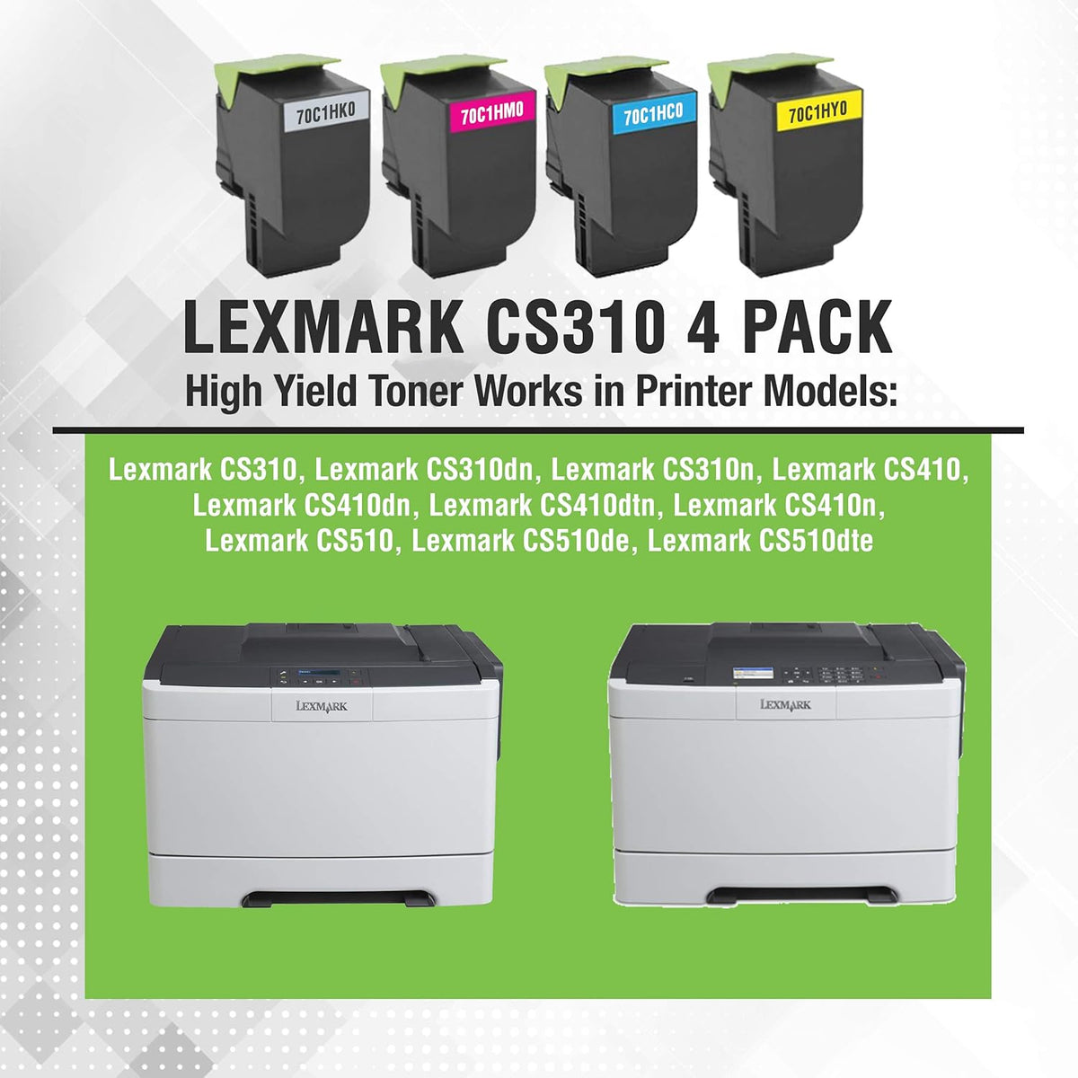 Compatible Replacement Toner Cartridge 4 Pack M662