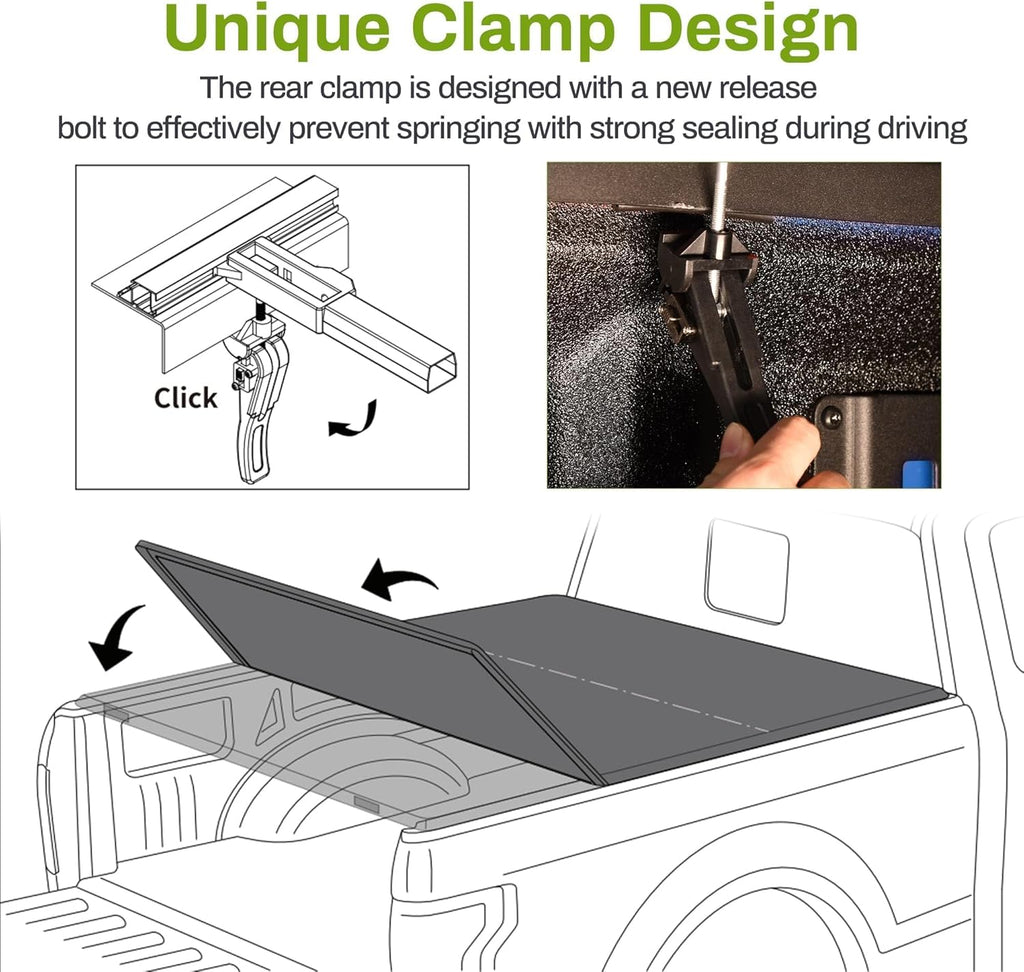 Soft Tri-fold Truck Bed Tonneau Cover for 5.7ft Bed G8164