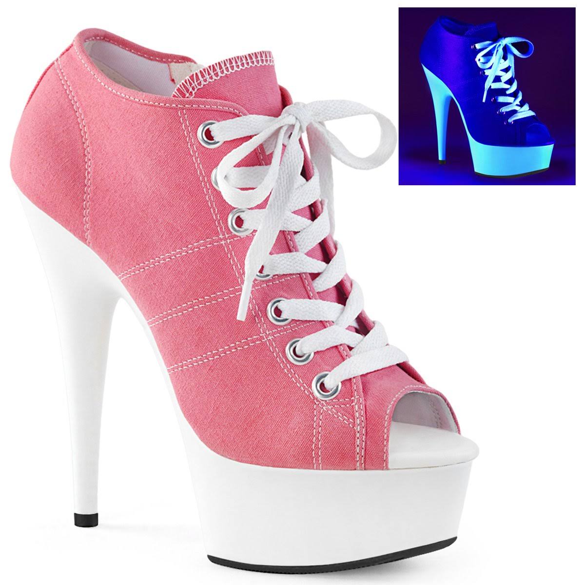 White Canvas Neon White Shoes P85698