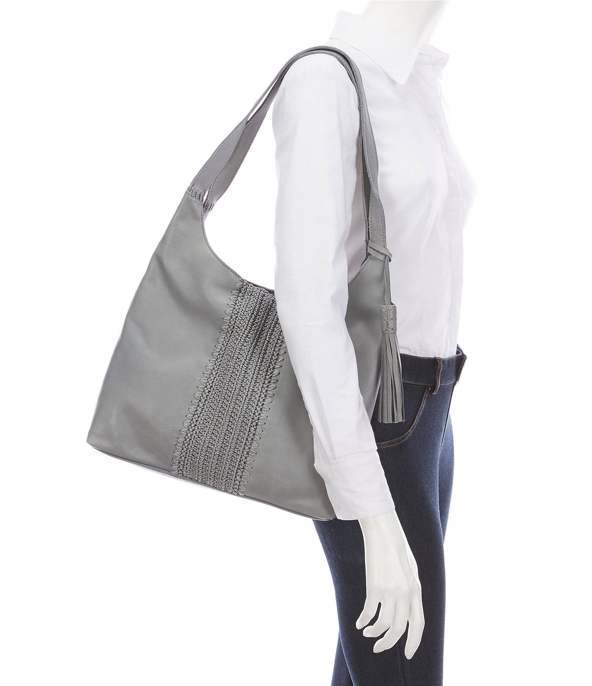 Stone Crochet Hobo W361