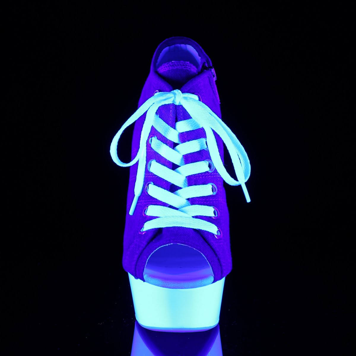 White Canvas Neon White Shoes P85698