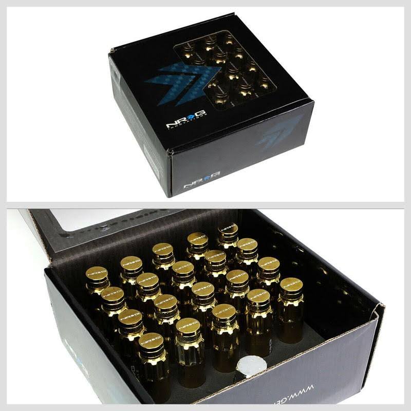 21 PC Chrome Gold Steel Lug Nut Set L293050