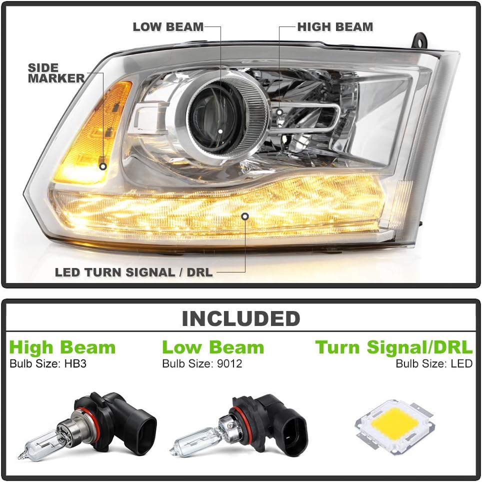 Chrome Trim Headlight Passenger Side Y842