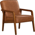 Light Brown Faux Leather Armchair W75930