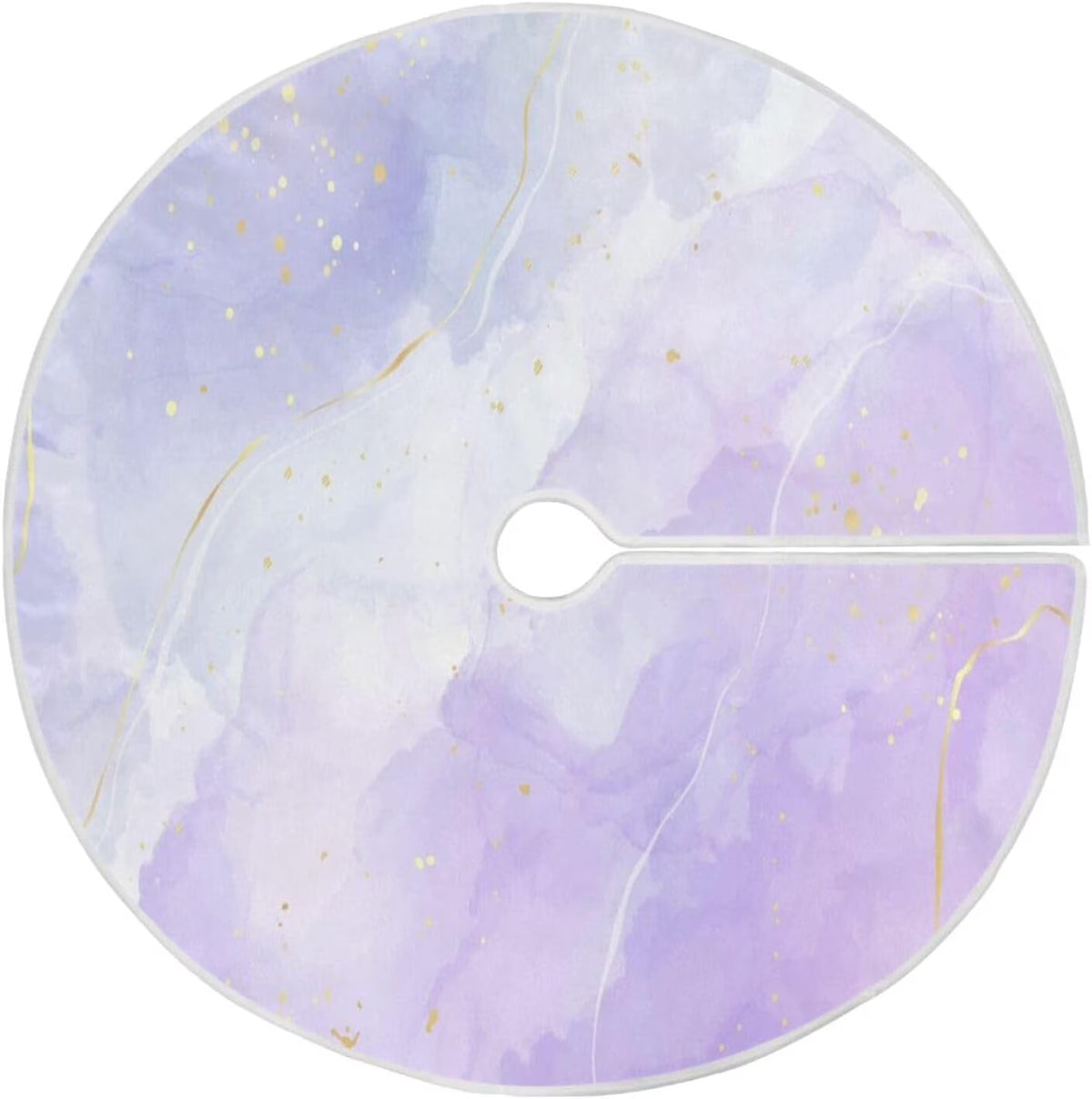 Purple Marble Texture Christmas Tree Skirt X302