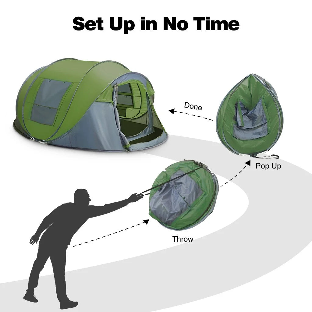 4 Person Waterproof Pop Up Tent W186