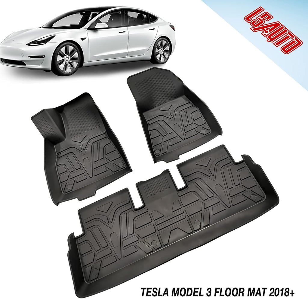 TPE All Weather Floor Liners for Tesla Model 3 2018-2022 F28903