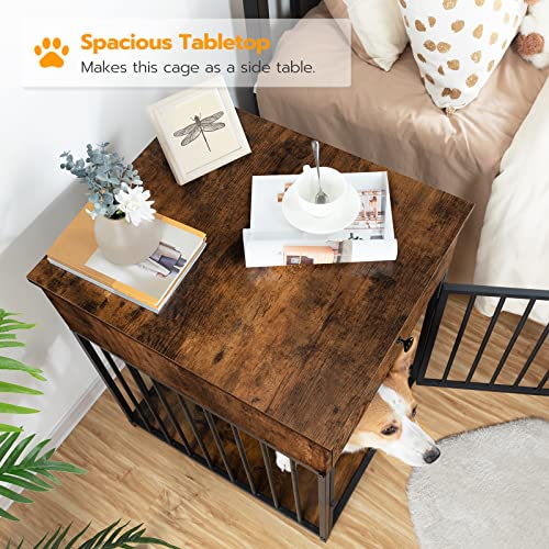 Wooden Dog Crate Furniture with Drawer A91066