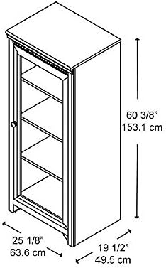 Audio Cabinet with 2 Adjustable Shelves in Antique Black M9282