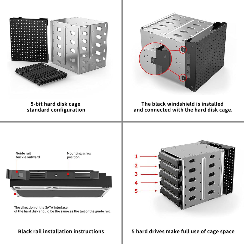 Stainless Steel Hard Drive Cage Tray Rack Z8572